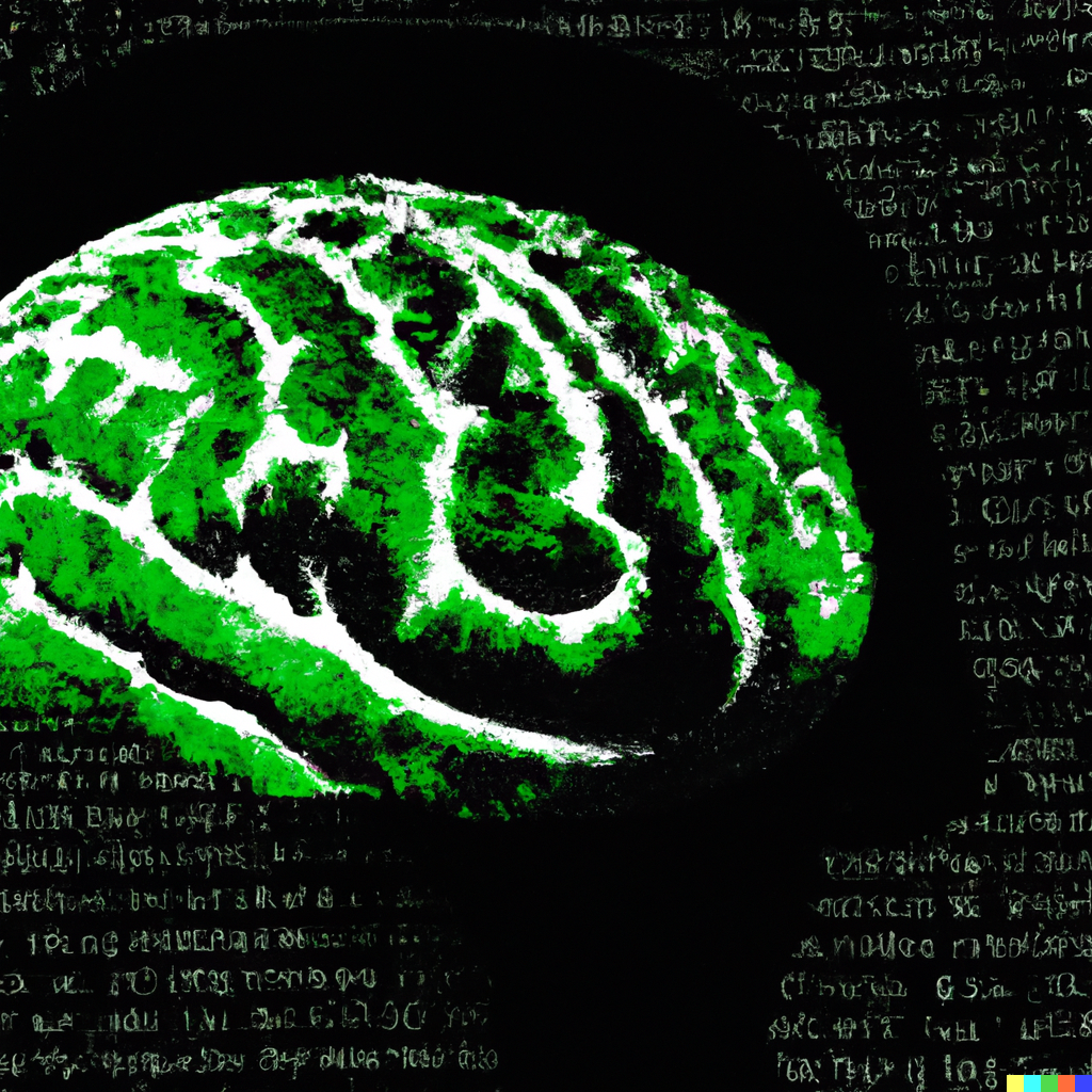 DALL·E-2023-10-03-14.29.30-using-black-and-green-create-an-abstract-image-where-an-AI-brain-is-helping-to-improve-research-and-learning-in-higher-education